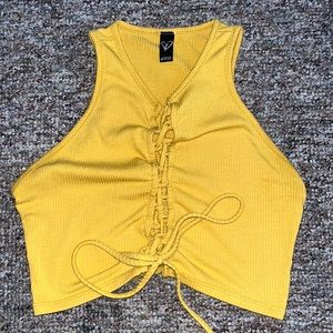 Mustard crop top